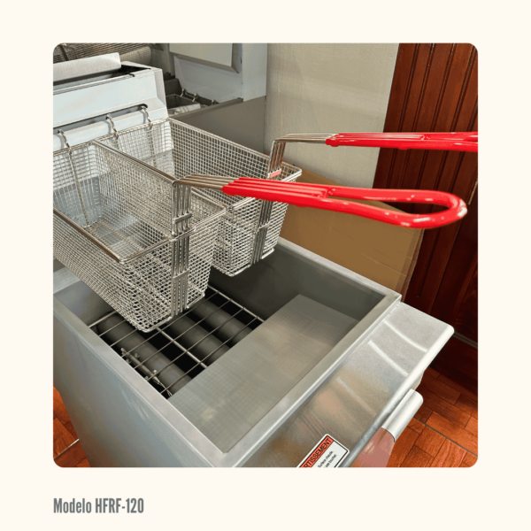Freidora a gas de piso de 4 quemadores para 28 litros - Imagen 3