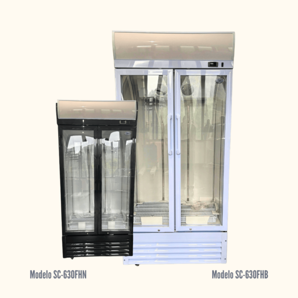 Refrigerador vertical de 2 puertas de vidrio barato