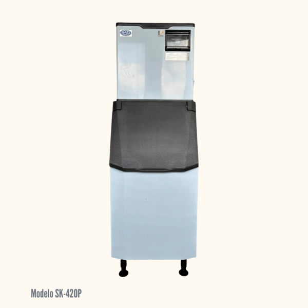 Maquina de hielo en cubo tipo vertical clasico para 420 lbs por 24 horas